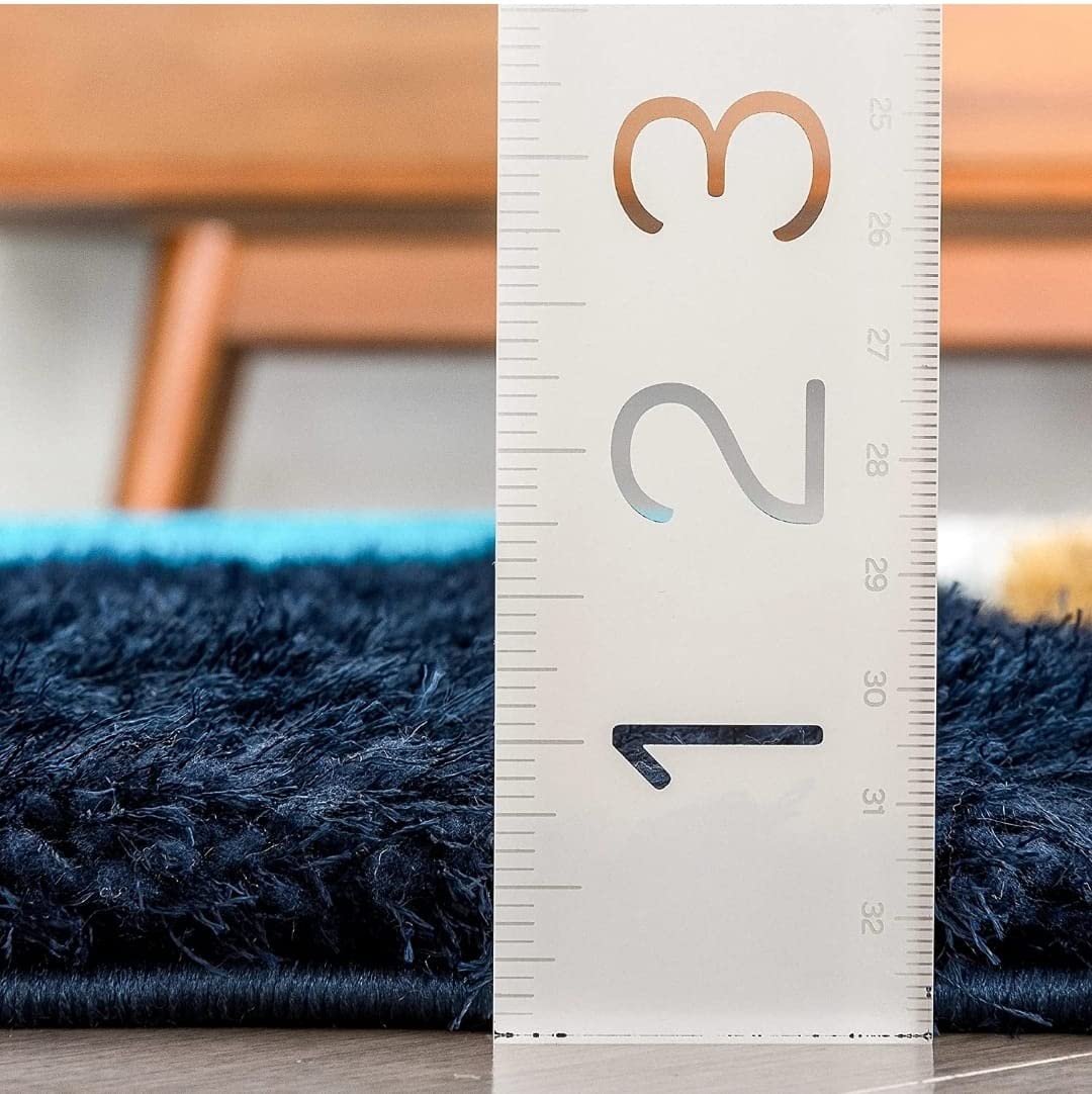 Modern Geometric Luxe Shaggy Carpet