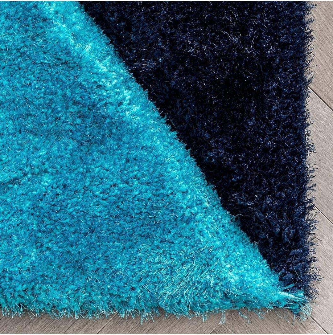 Modern Geometric Luxe Shaggy Carpet