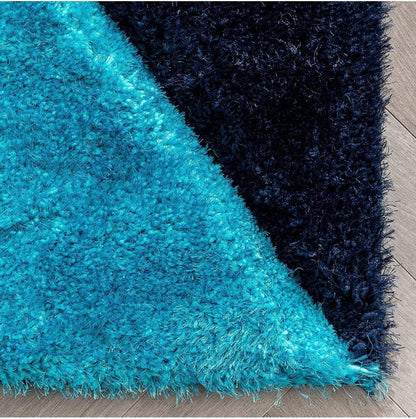 Modern Geometric Luxe Shaggy Carpet