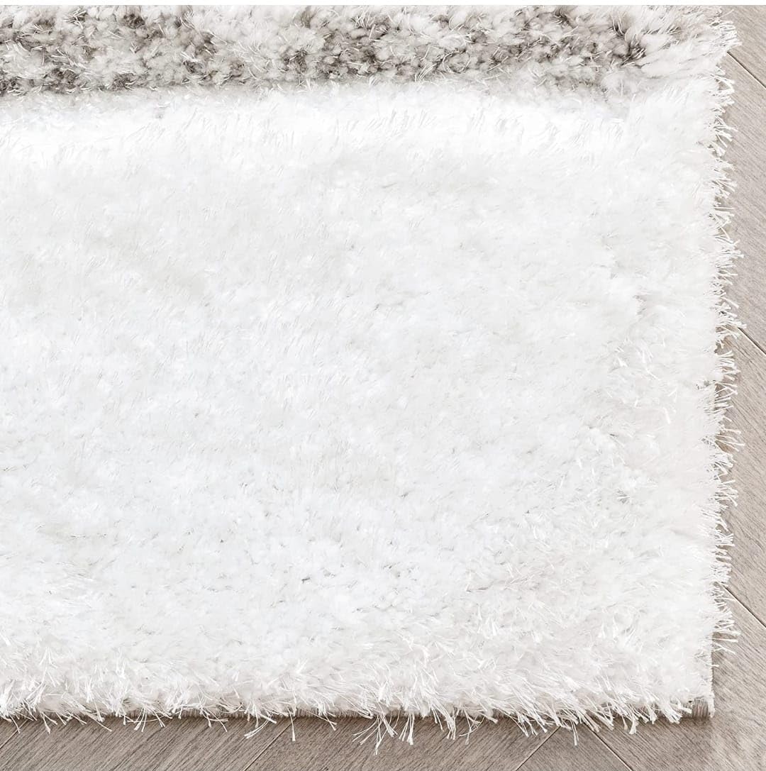 Modern Geometric Multicolor Shag Area Rug